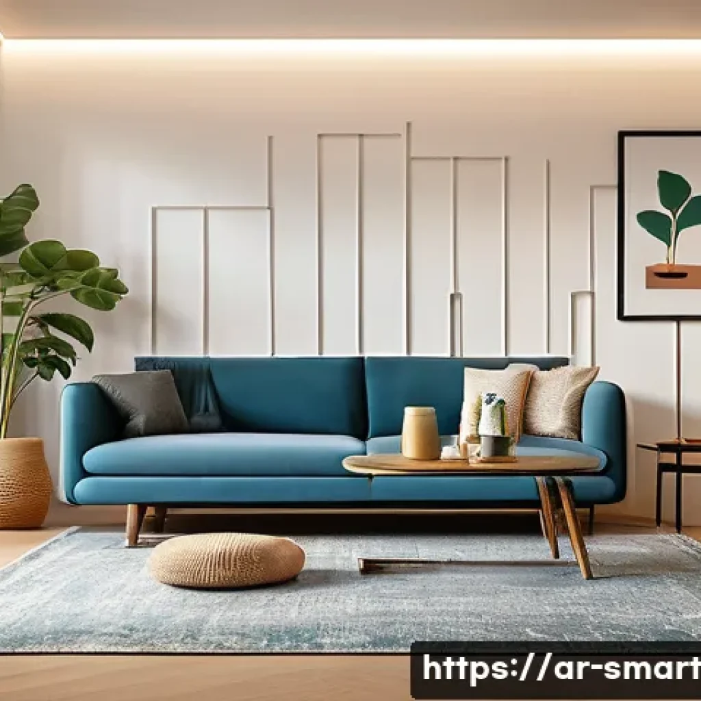 스마트홈 기기 구매 시 체크리스트 - A modern Middle Eastern living room featuring a family using multiple smart home devices seamlessly ...