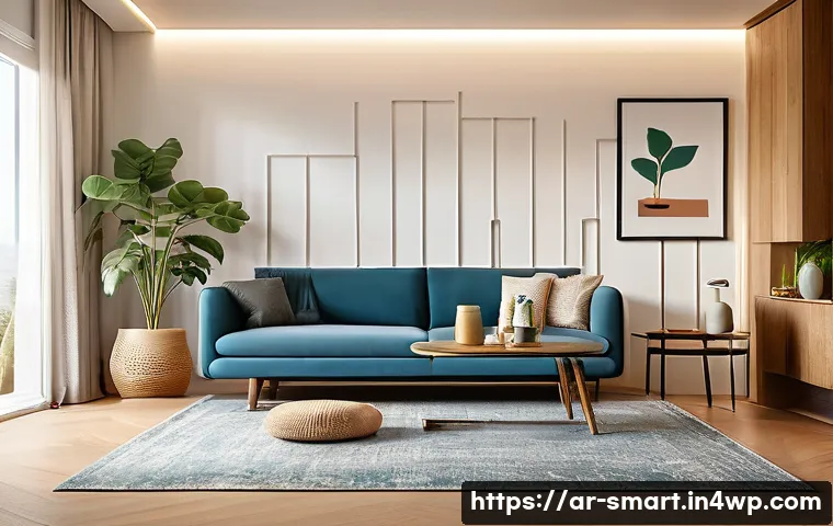스마트홈 기기 구매 시 체크리스트 - A modern Middle Eastern living room featuring a family using multiple smart home devices seamlessly ...